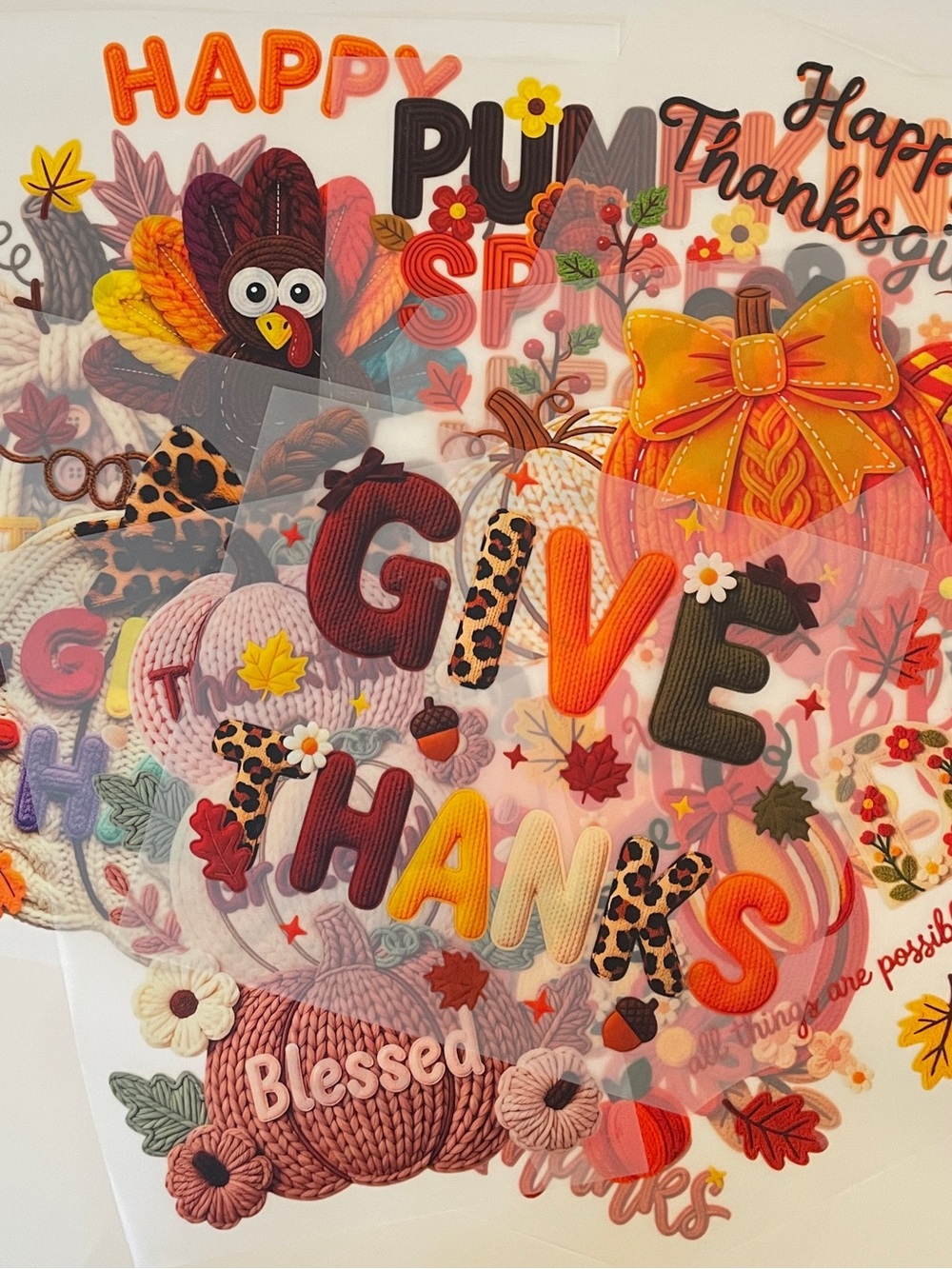 10pc Thanksgiving Fall Iron-On Transfers Bundle | T-Shirt DIY Heat Press Designs